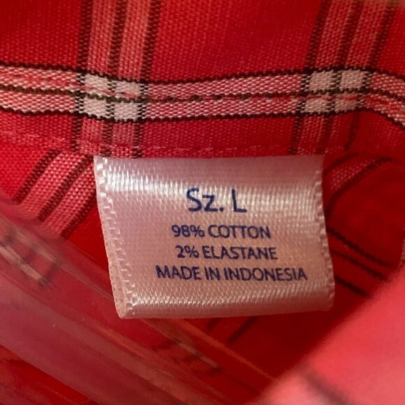 Southern Tide Red Plaid Button Down Long Sleeve Shirt Size Large - Picture 4 of 7